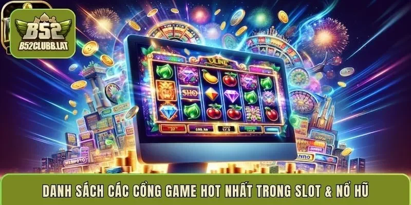 Danh sách các cổng game hot nhất trong Slot & Nổ hũ