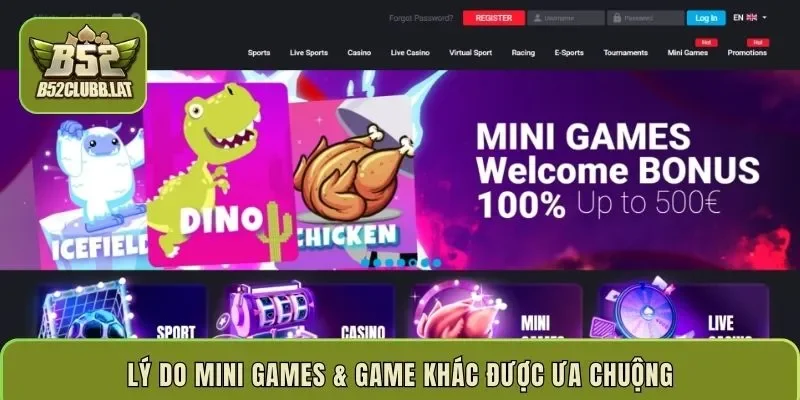 Lý do Mini Games & Game khác được ưa chuộng